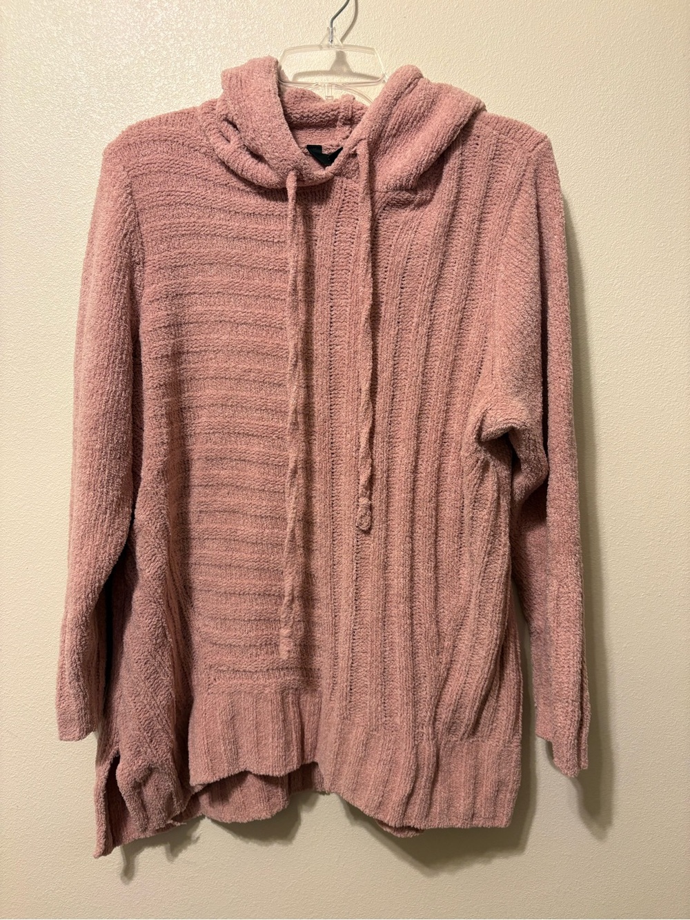 Simply Vera Vera Wang Dusty Rose Hooded Knit Sweater